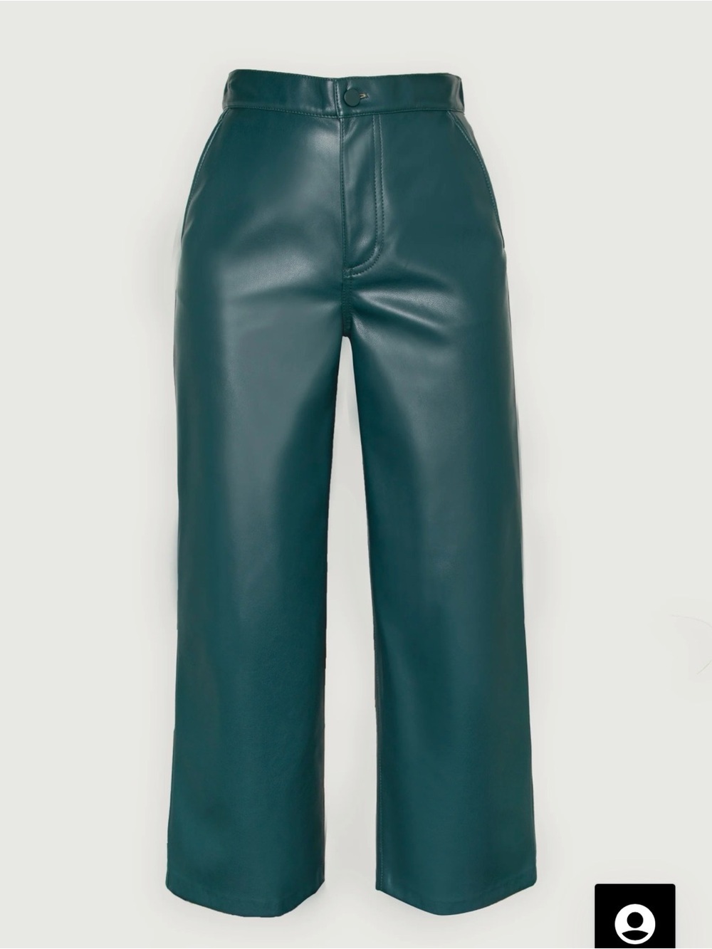 OAK + FORT  Emerald Green/Seamoss Leather Pants - XS